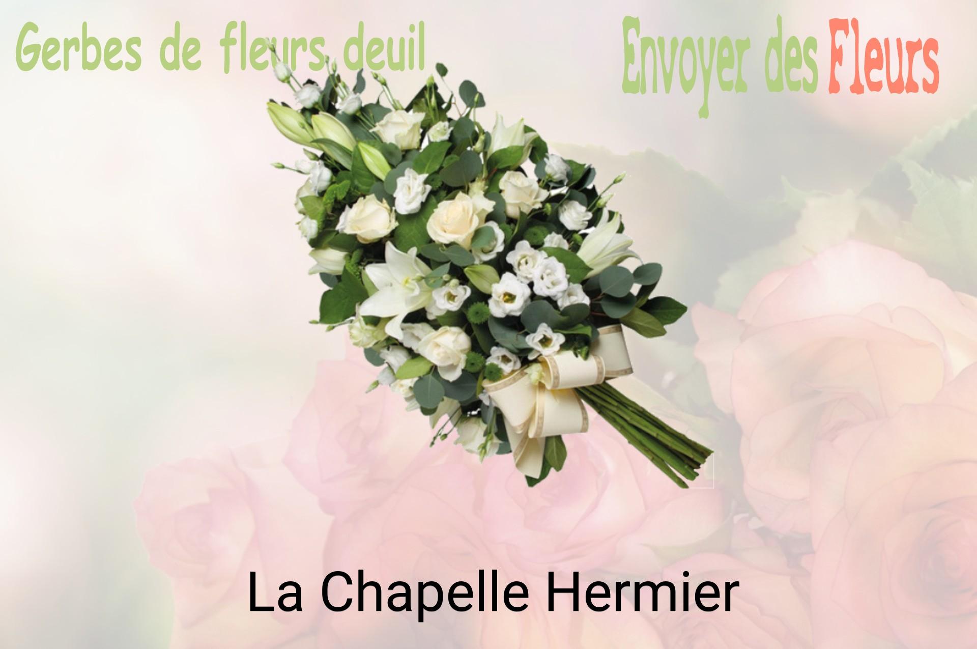 Gerbe de fleurs de deuil livrée à La Chapelle-Hermier